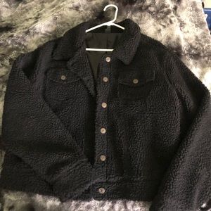 Wild Fable Teddy Coat Black